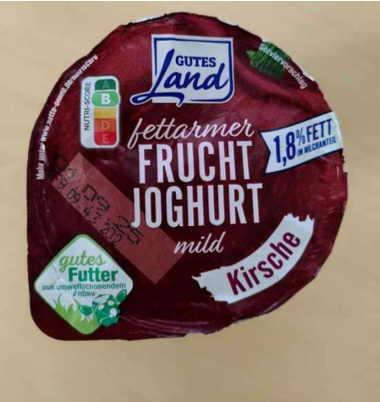 Deckel eines Joghurtbechers